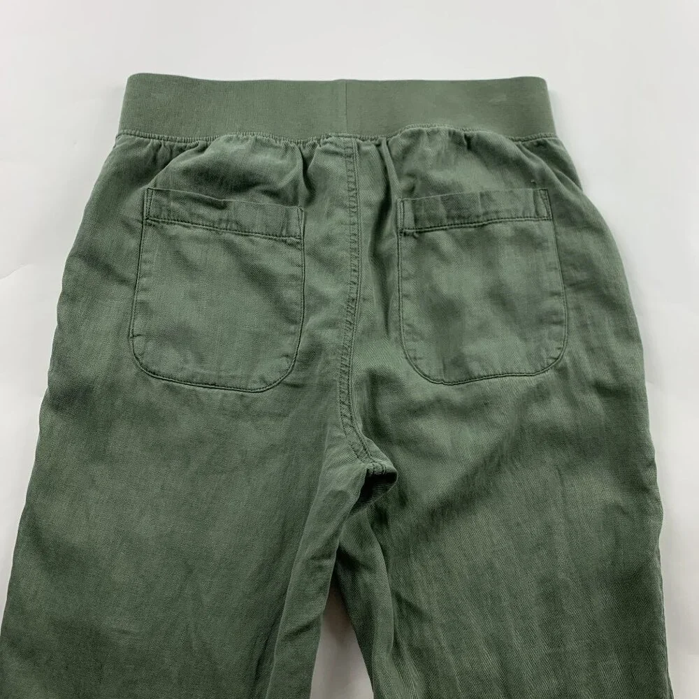 Faherty Olive Green Ankle Crop Pants